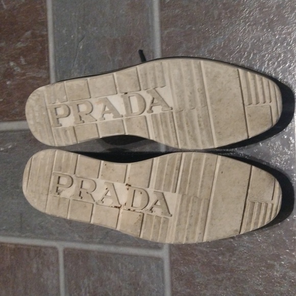 Prada Black Brogue Patent Leather Platform Derby wingtip Oxfords size 34 - Picture 8 of 10